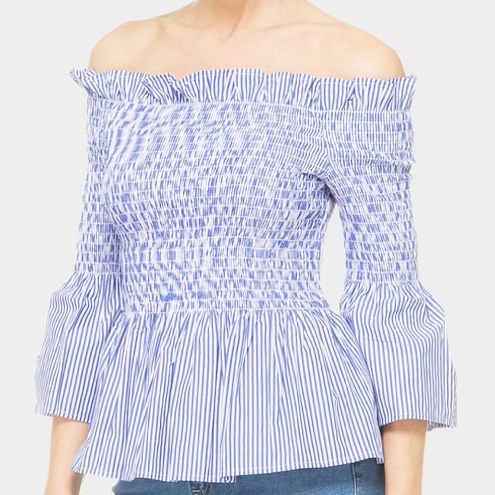 Joseph Ribkoff Off The Shoulder Top. EUC